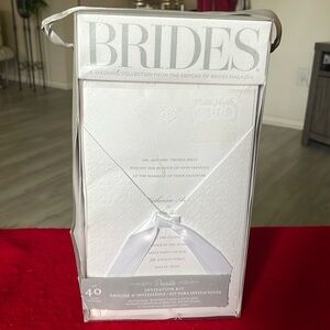 Brides Magazine Wedding Collection Printable Invitation Kit-40ct.-White Floral